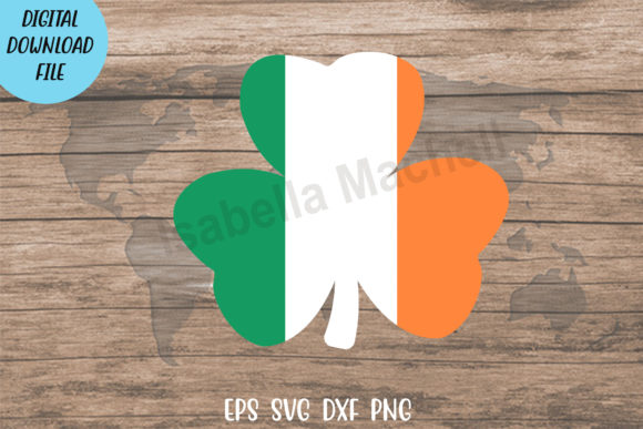 3 Leaf Clover Irish Flag Graphics and Crafts