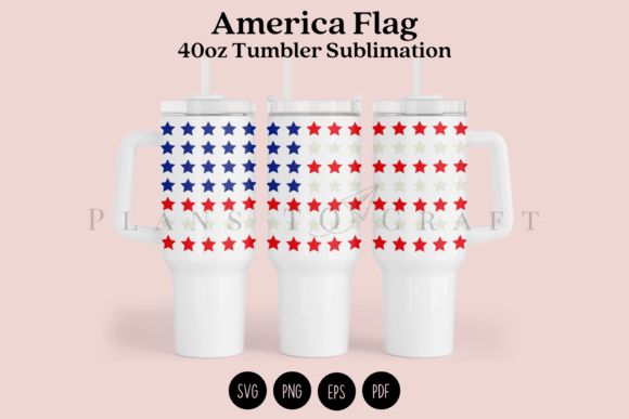 America Flag 40oz Tumbler Wrap SVG: Graphics for Crafts and Marketing
