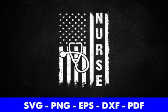 American Flag Funny Registered Nurse Graphics and Crafts