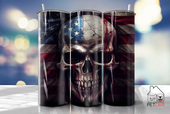 American Skull Flag Tumbler 4: Graphics & Crafts for Editorial Design