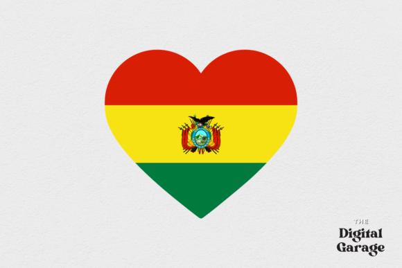 Bolivia Heart Flag, SVG PNG