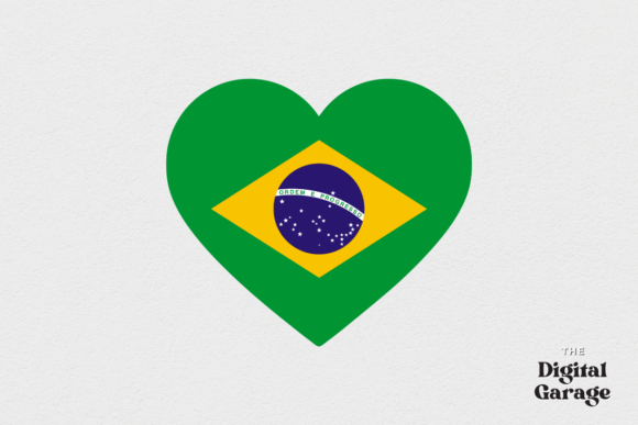 Brazil Heart Flag, SVG PNG: Graphics & Crafts for Real Publishing