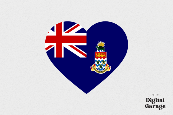 Cayman Islands Heart Flag, SVG PNG