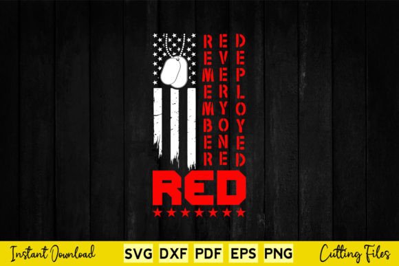 Deployed Everyone Remember USA Flag Graphics for Crafts