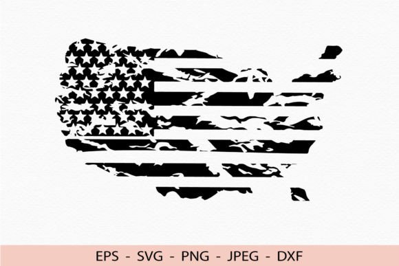 Distressed American Flag Svg Grunge USA: Graphics & Crafts