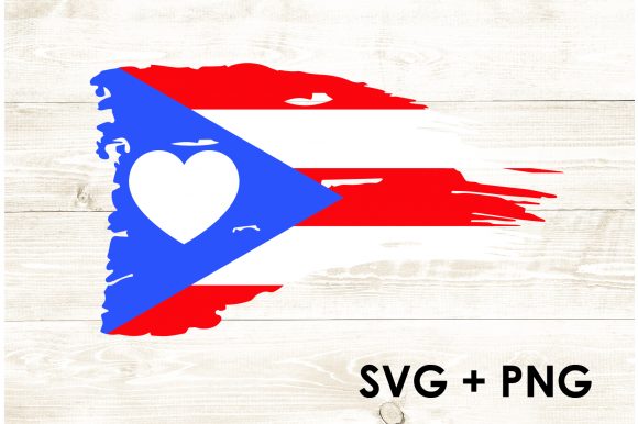Distressed Puerto Rico Flag - Love Heart Graphics
