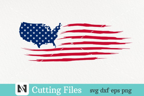 Distressed USA Flag Graphics for Crafts Projects