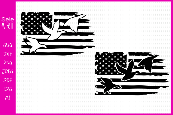 Duck Hunting, American Flag Graphics and Crafts