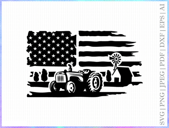 Farm Flag Svg: Graphics for Crafts