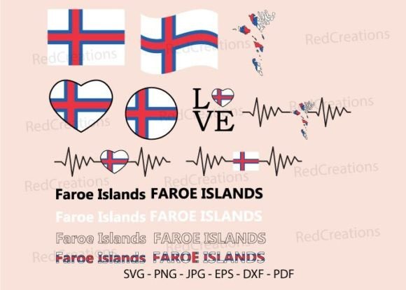 Faroe Islands Flag Svg Bundle: Graphics and Crafts for Local Business