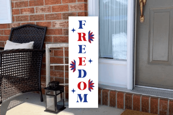 Freedom Svg, American Porch Sign Flag Svg