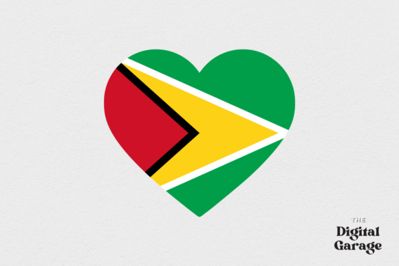 Guyana Heart Flag, SVG PNG – Graphics and Crafts