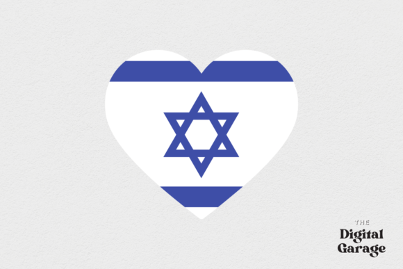 Israel Heart Flag, SVG PNG – Graphics and Crafts