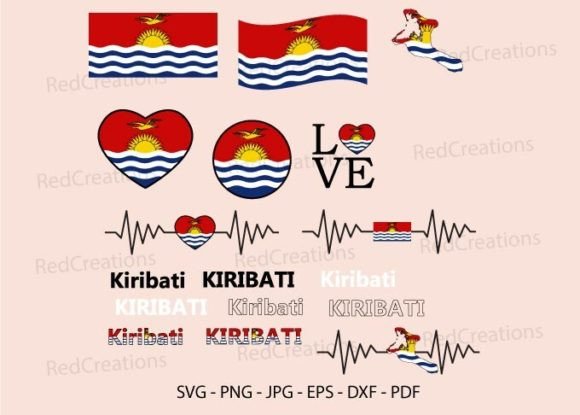 Kiribati Flag Svg Bundle: Graphics and Crafts