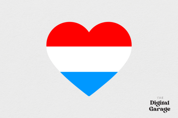 Luxembourg Flag, Luxembourg Heart SVG PN: Graphics and Crafts for Branding