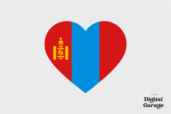 Mongolia Heart Flag, SVG PNG – Graphics & Crafts