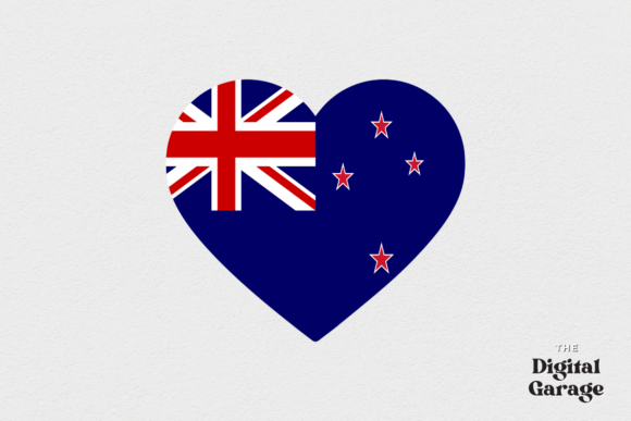 New Zealand Heart Flag, SVG PNG