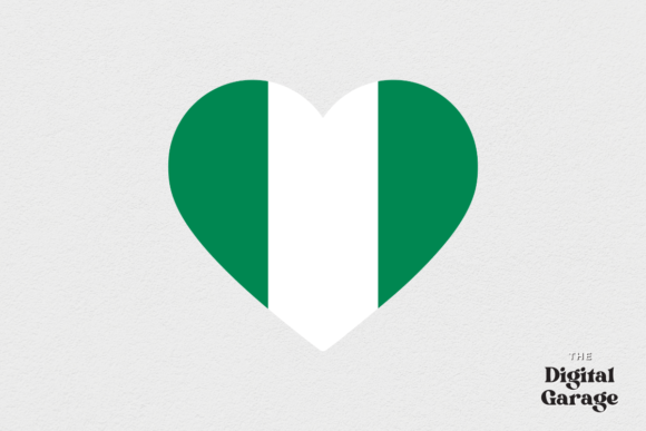 Nigeria Heart Flag, SVG PNG Review