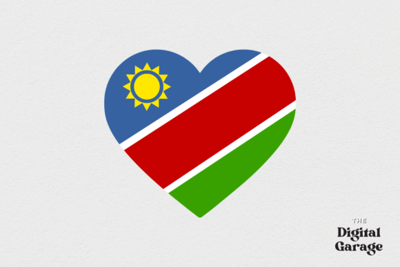 Review: Namibia Heart Flag, SVG PNG