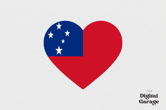 Samoa Heart Flag, SVG PNG – Graphics & Crafts