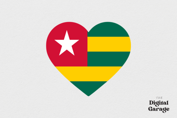 Togo Heart Flag, SVG PNG: Graphics & Crafts