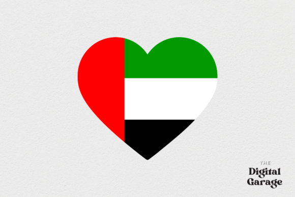 United Arab Emirates Heart Flag, Graphics & Crafts