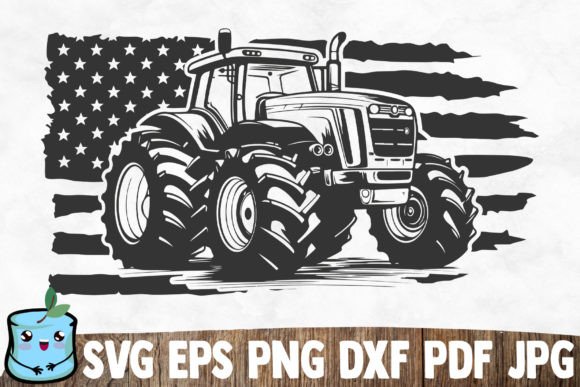 Usa Flag Tractor: Graphics and Crafts in One
